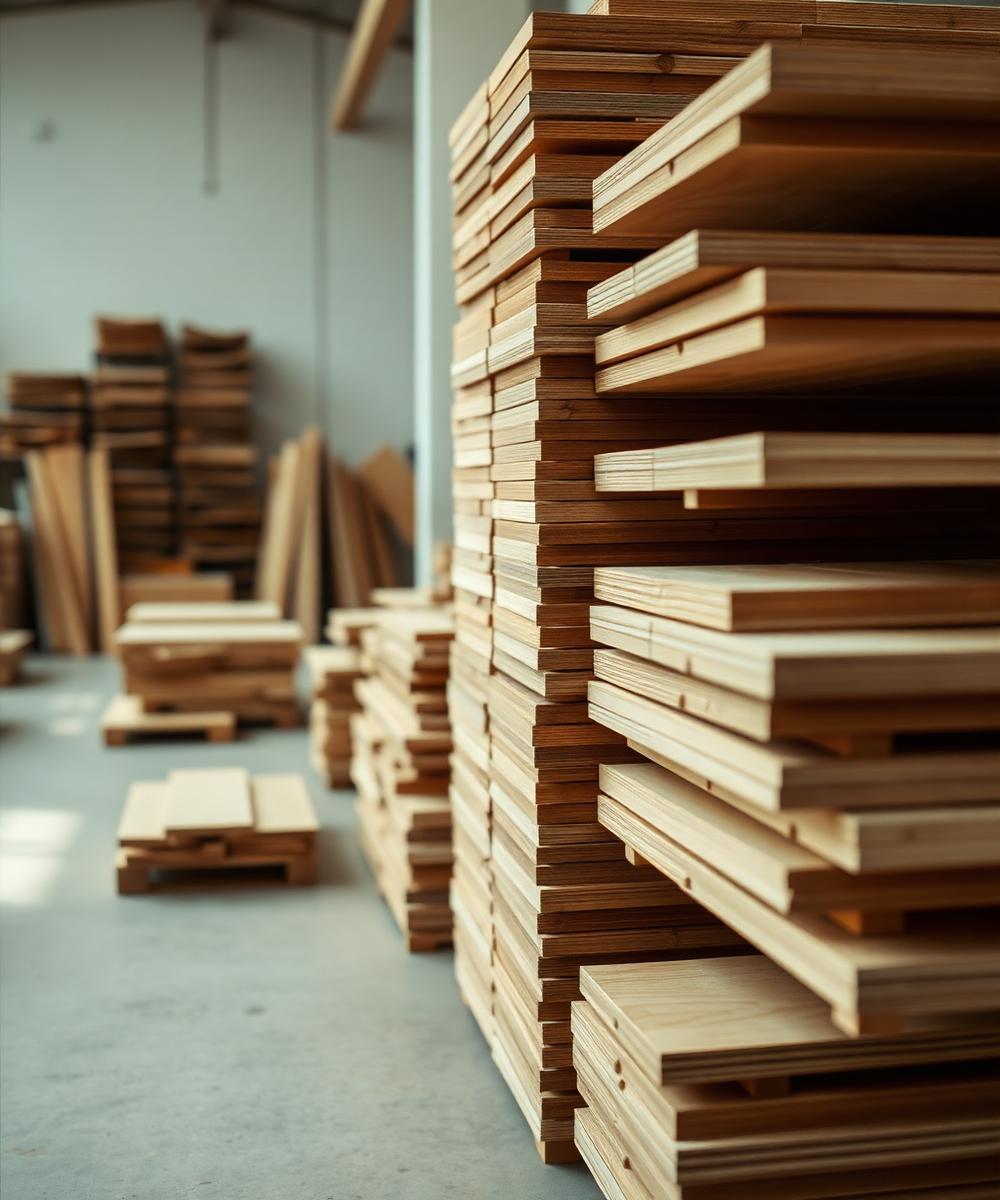 Wood panels staged for coating-system evaluation
